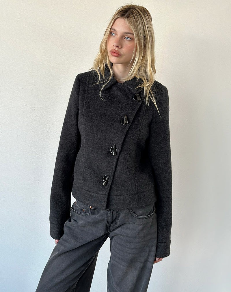 Niloufar Jacket in Wool Dark Grey